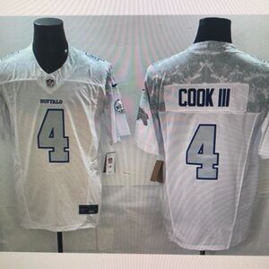 James Cook III White Jersey Stitched Vapor💜